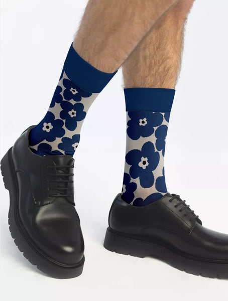 Chaussettes Fleurs Bleues