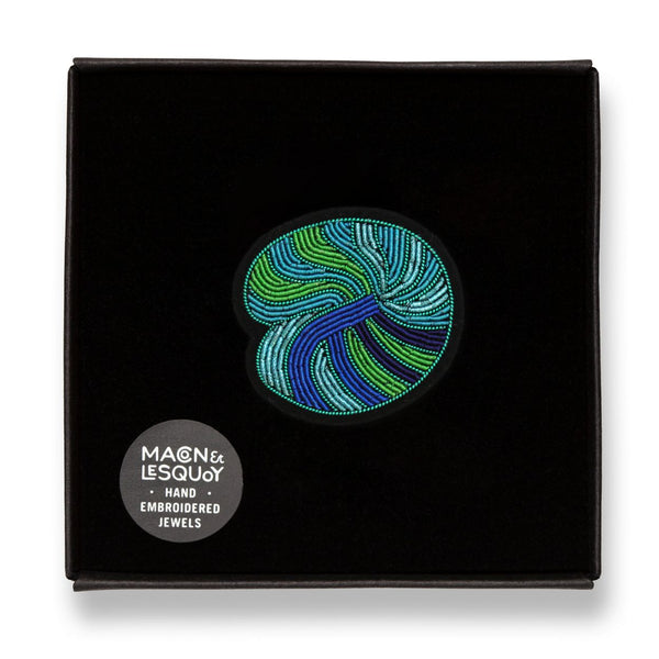 Broche Feuille de Nénuphar