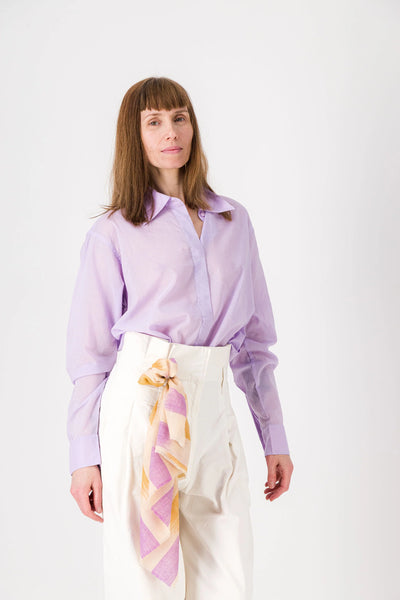 Carré Bandana Cachemire FLUX - Anis/Lilac