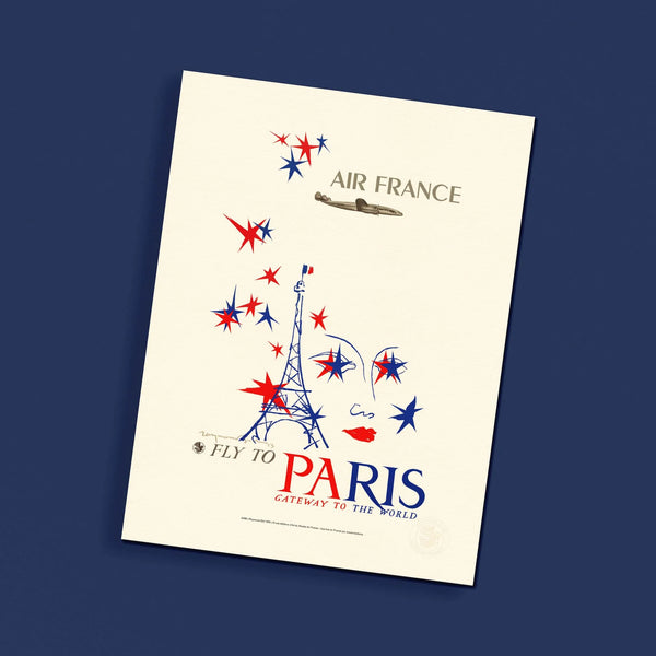 Affiche Fly to Paris - Air France