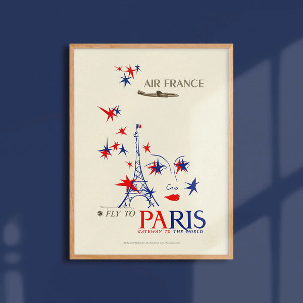 Affiche Fly to Paris - Air France