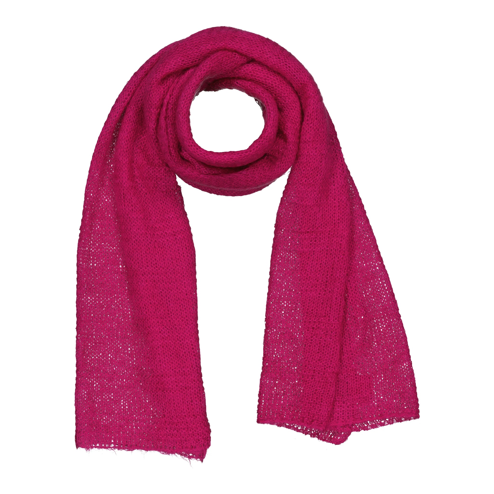 Echarpe tricot BRUME - Fuchsia