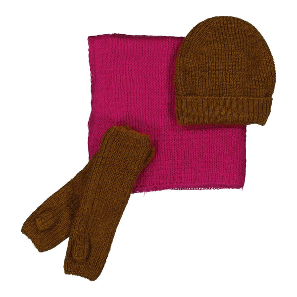 Echarpe tricot BRUME - Fuchsia