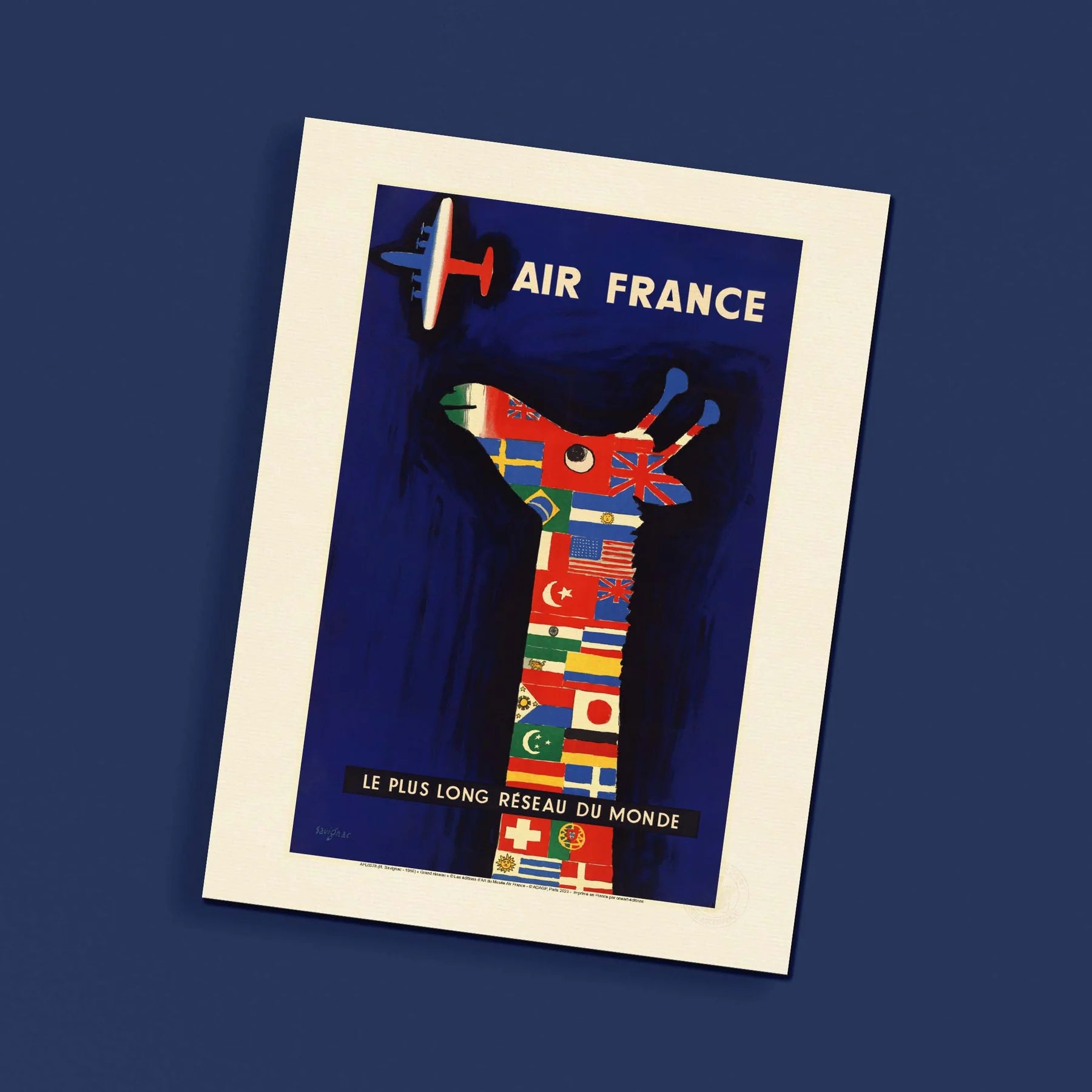 Affiche Le Plus Long Réseau du Monde - Air France