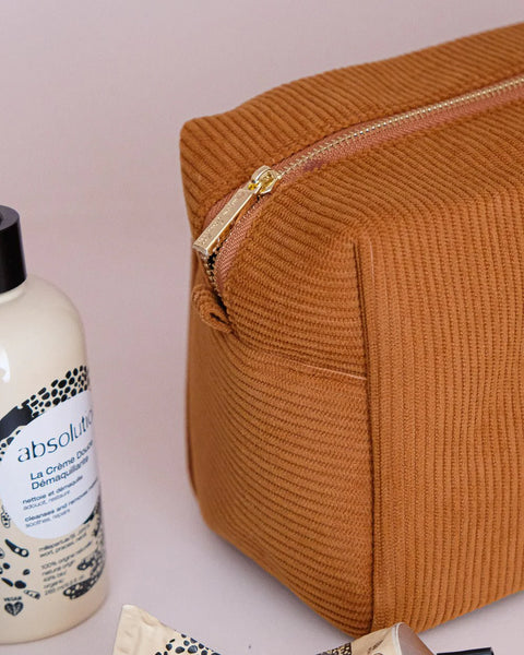 Grande Trousse de Toilette Charlotte - Velours Côtelé