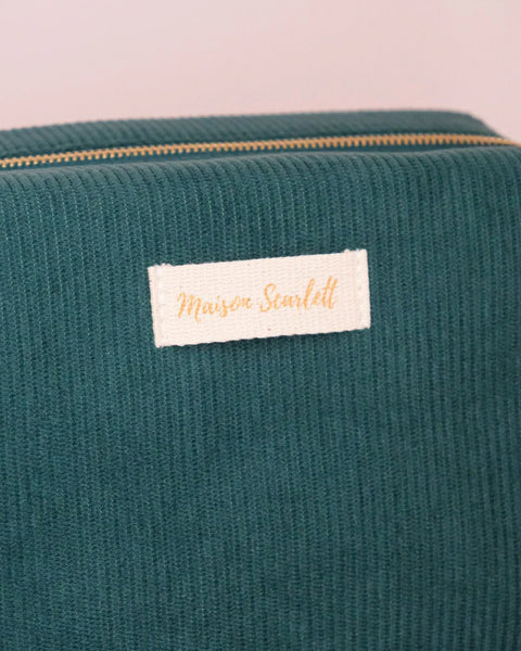 Grande Trousse de Toilette Charlotte - Velours Côtelé