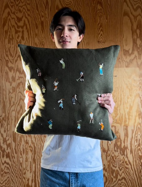 Coussin Brodé Golf