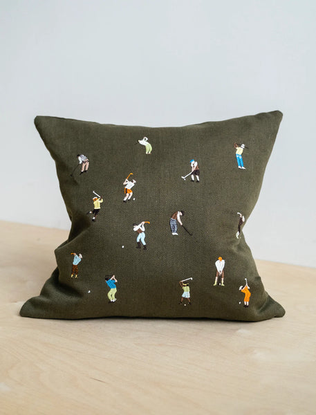 Coussin Brodé Golf