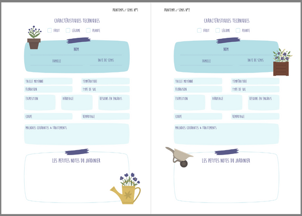 Cahier de Jardinage