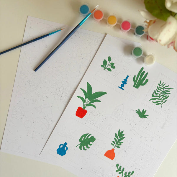 Coffret Peinture au Numéro Jardins