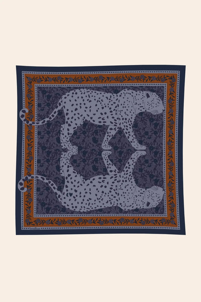 Petit Foulard Coton Keya Bleu