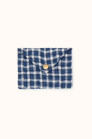 Petite Enveloppe Ravi Khadi Vichy Navy