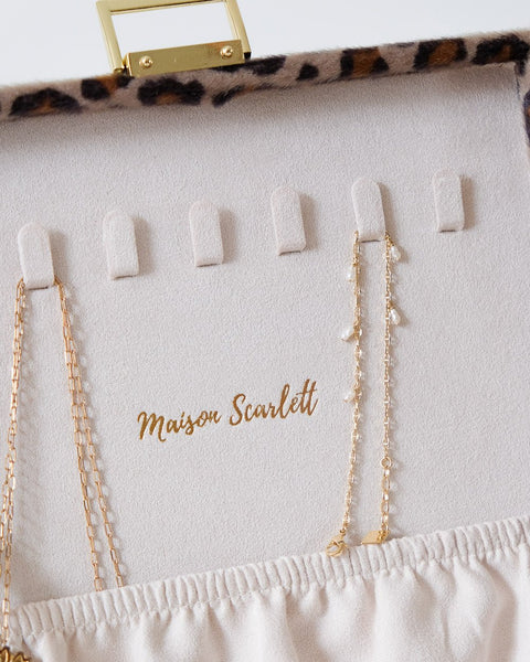 Boîte à Bijoux Anne - Velours Léopard