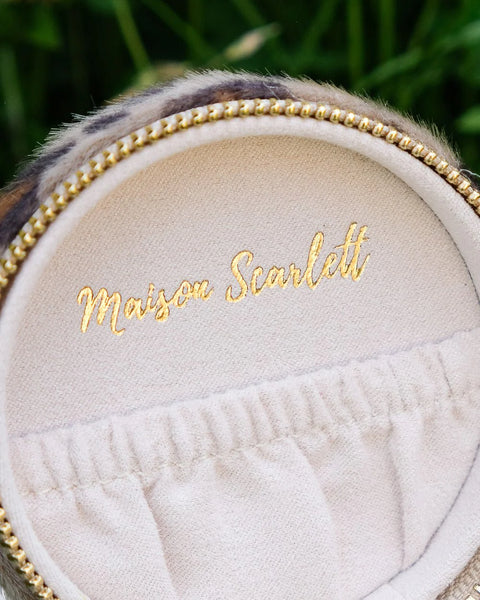 Petite Boîte à Bijoux Yvonne - Velours Léopard