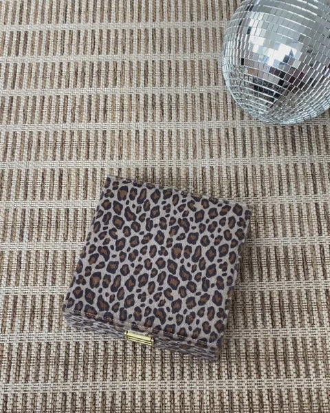 Boîte à Bijoux Anne - Velours Léopard