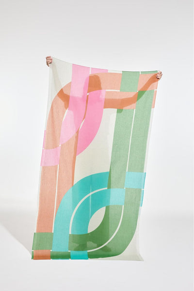 Foulard de Coton Liane Vert Rose
