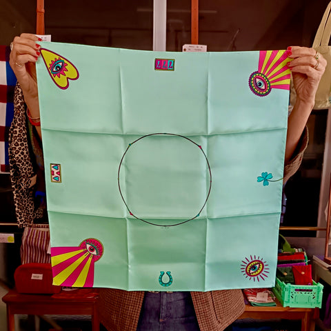 Carré Bandana Lucky You - Vert d'Eau