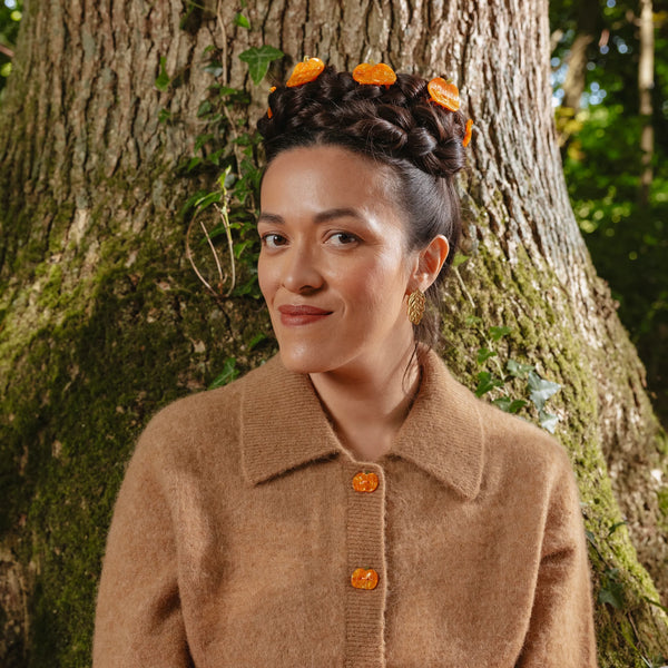 Mini-pince à cheveux Citrouille