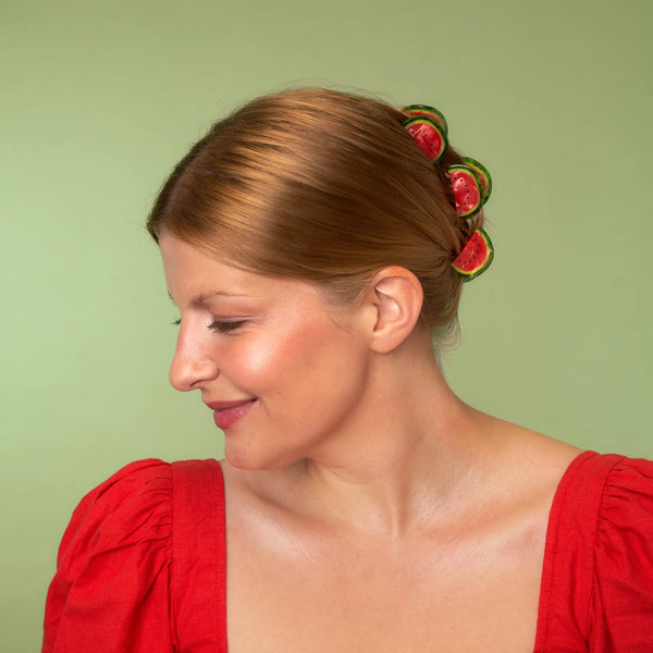 Mini-pince à cheveux Pastèque