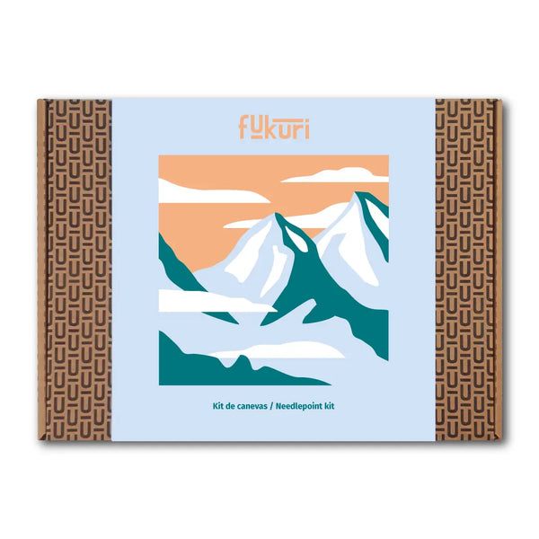 Kit Canevas - Montagnes Orange/Vert