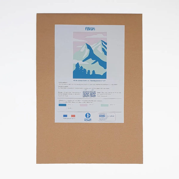 Kit Canevas - Montagnes Lilas/Vert