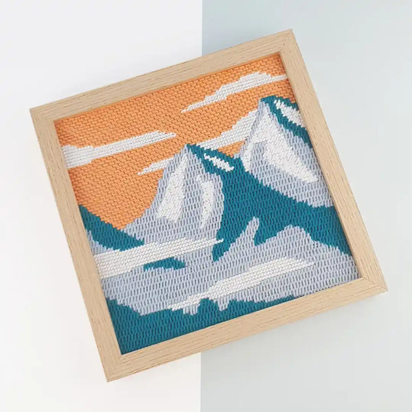 Kit Canevas - Montagnes Orange/Vert