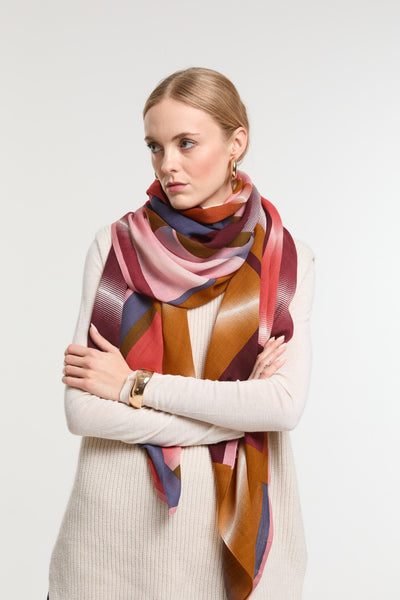 Echarpe de Laine Mystique Bordeaux