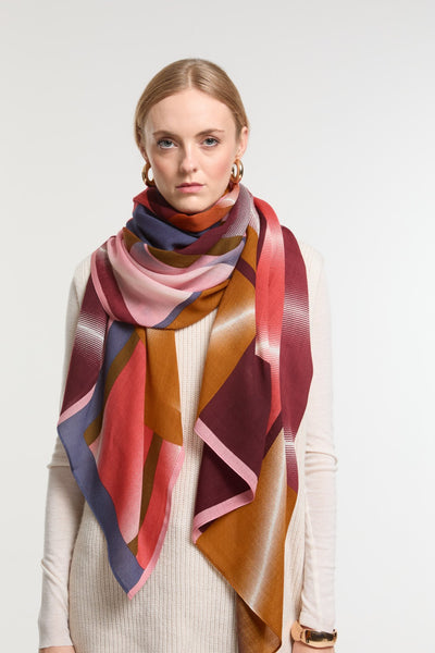 Echarpe de Laine Mystique Bordeaux