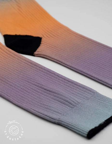 Chaussettes Mixte Orange & Lilas