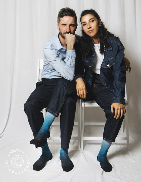 Chaussettes Mixte Bleu & Bleu