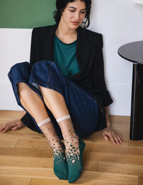 Chaussettes Nakameguro Emeraude