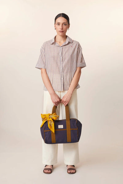 Petit Sac Weekend Canva Navy Blue