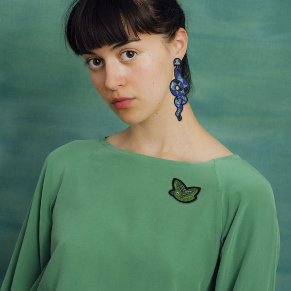 Broche Oisillon Vert