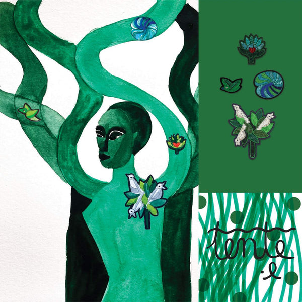 Broche Oisillon Vert