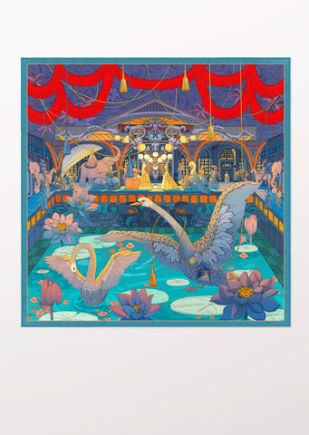 Carré de Soie Bandana - Opera House Blue