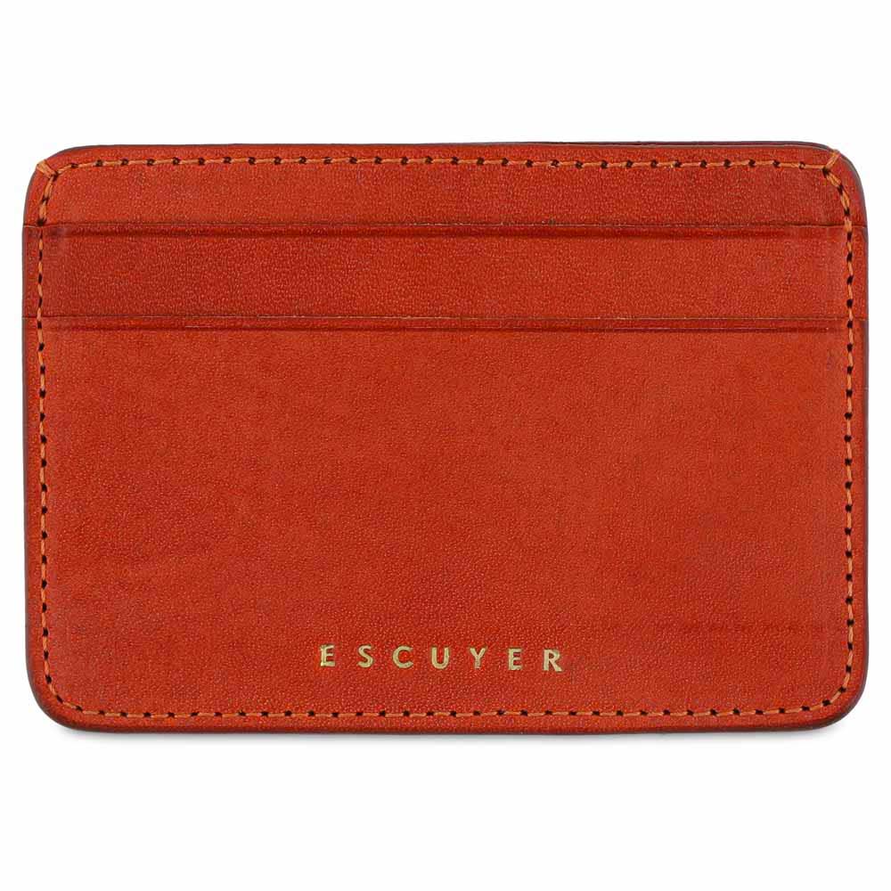 Porte-Cartes Cuir Orange