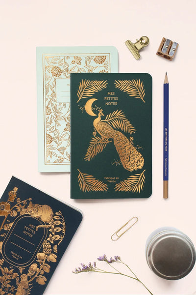 Assortiment de Papeterie Paon Céleste