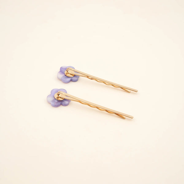 Duo de Barrettes Fines Pensées