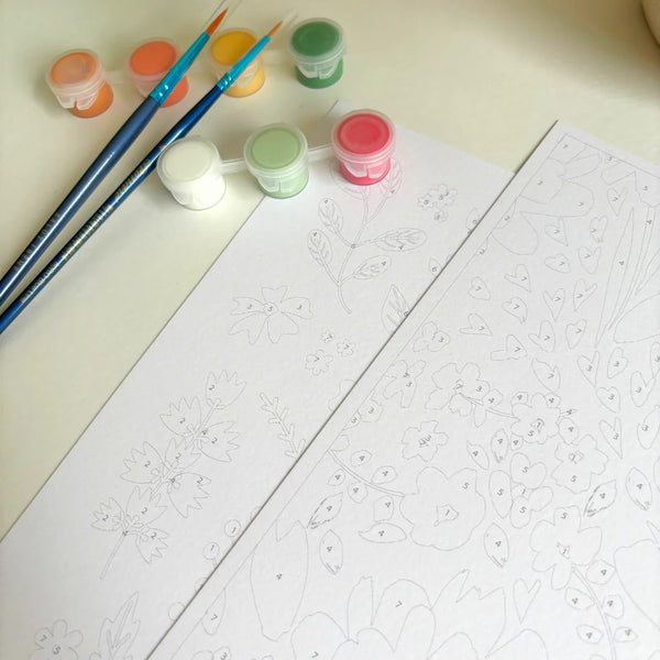Coffret Peinture au Numéro Petites Fleurs Sauvages