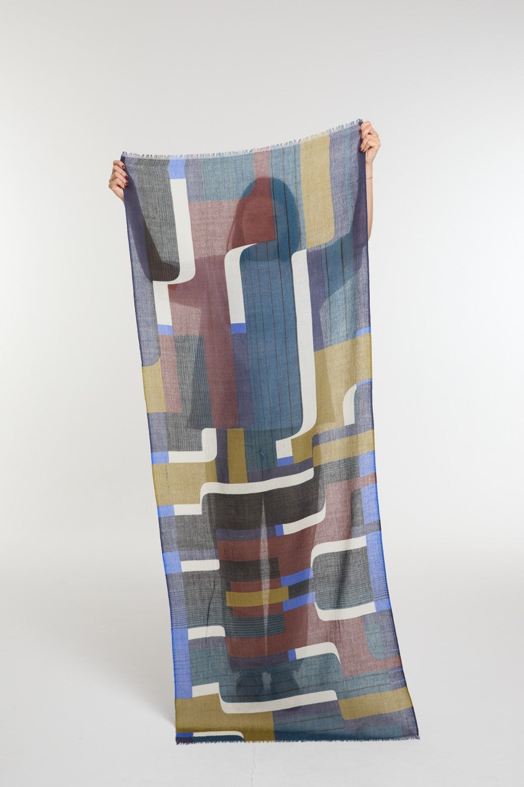 Echarpe de Laine Petra Bleu