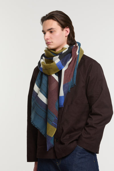 Echarpe de Laine Petra Bleu