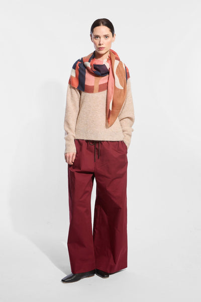 Echarpe de Laine Petra Grenat