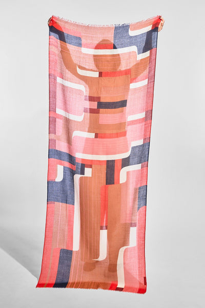 Echarpe de Laine Petra Grenat