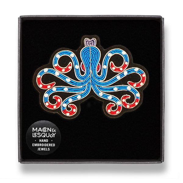 Broche Pieuvre Bleue