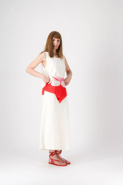 Carré Bandana Soie MARGUERITE - Pink/Coral