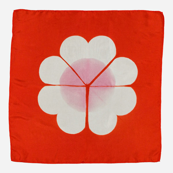 Carré Bandana Soie MARGUERITE - Pink/Coral