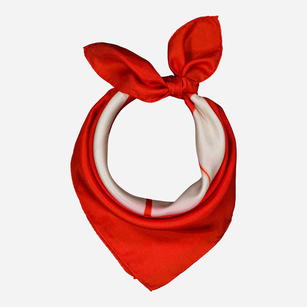 Carré Bandana Soie MARGUERITE - Pink/Coral