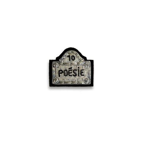 Broche Poésie Argent
