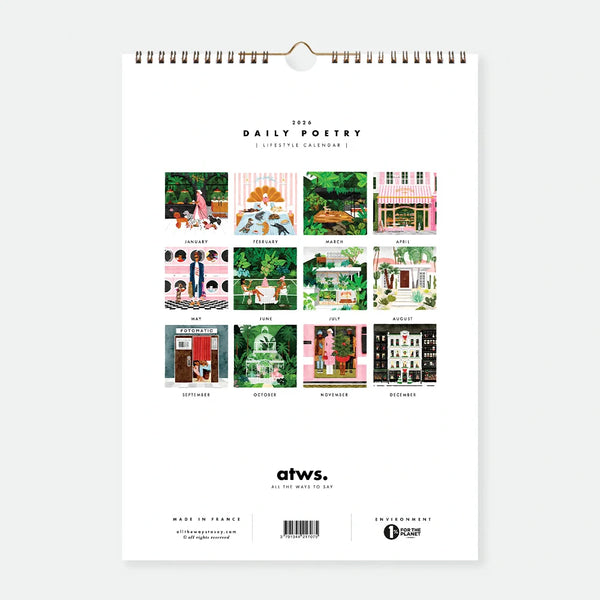 Calendrier 2026 Daily Poetry