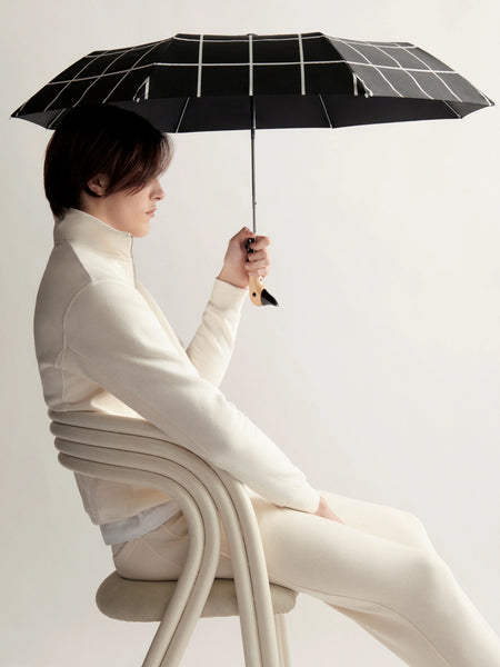 Parapluie Canard Quadrillage Noir & Blanc